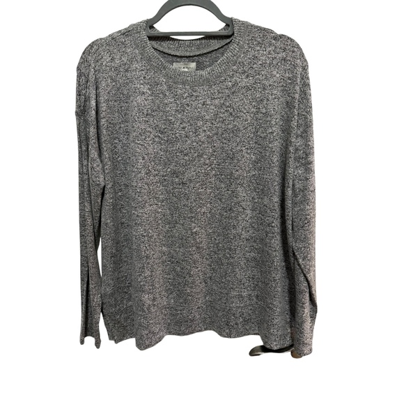 Lucky Brand - NWT - Black / Grey Heather Crew Neck Sweater; Size L - Picture 1 of 4